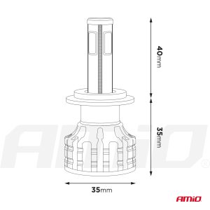 LED Headlights COB Series H4 AMiO-02843