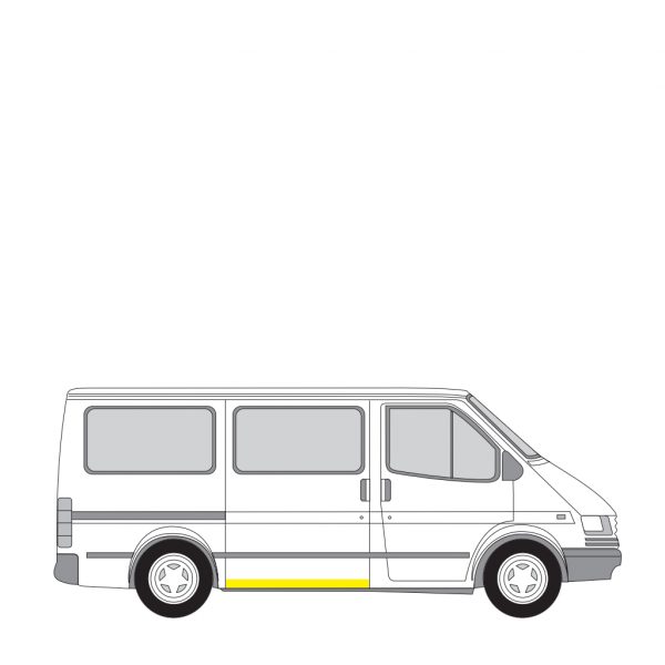 Liukuoven helmapelti oikea Ford Transit 1985-2000