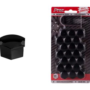 Caps for bolts 17 mm black