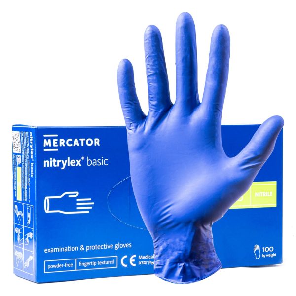 Nitrile protective gloves Nitrylex Basic size S 100 pcs