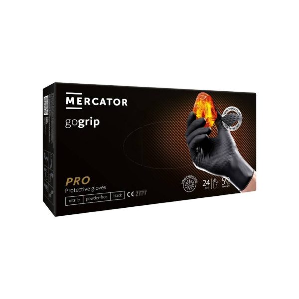 GoGrip Nitriilikäsine musta koko XL (50kpl)