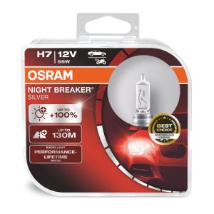 Osram H7 55W +100% Night Breaker 2kpl