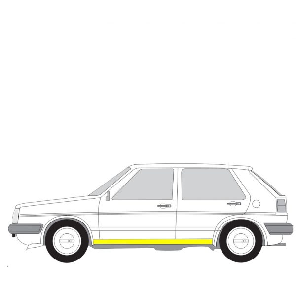 Helmapelti vasen VW Golf II/Jetta II (5-ovisiin)