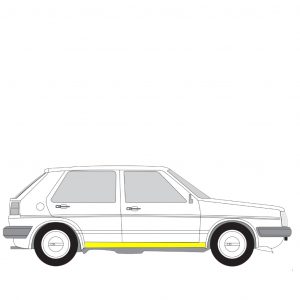 Helmapelti oikea VW Golf II/Jetta II (5-ovisiin)