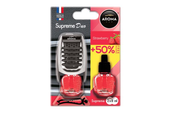 Car air freshener AROMA SUPREME DUO STRAWBERRY