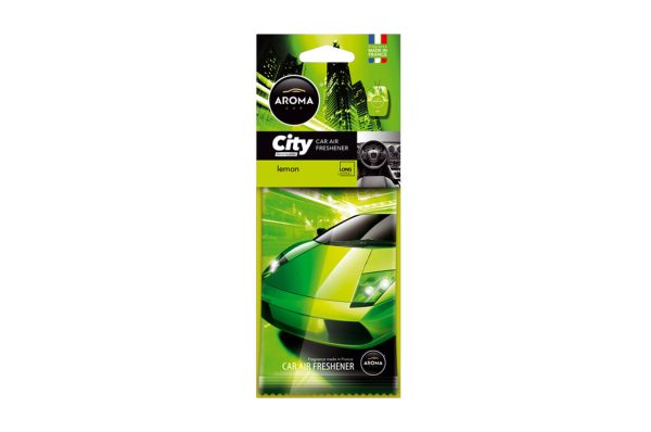 Car air freshener AROMA CAR CITY CARD LEMON