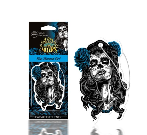 Car air freshener AROMA DIA DE LOS MUERTOS Blue Diamond Girl