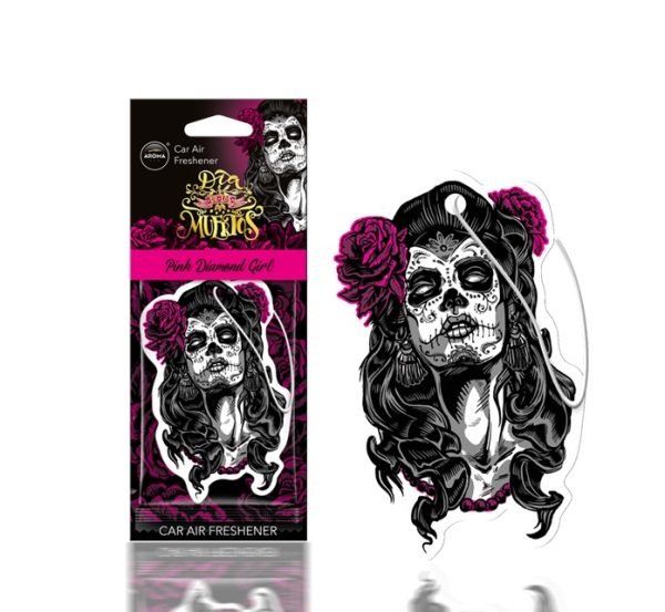 Car air freshener AROMA DIA DE LOS MUERTOS Pink Diamond Girl