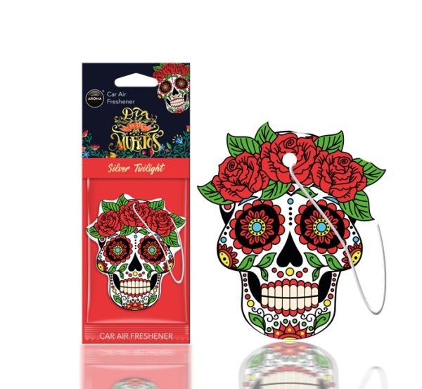 Car air freshener AROMA DIA DE LOS MUERTOS Silver Tatoo