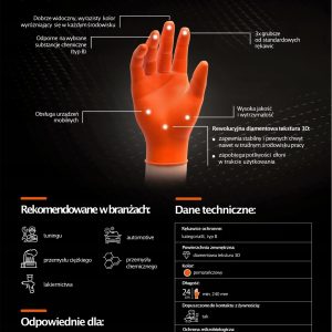 Nitrile gloves GoGrip  orange size M