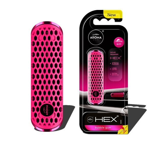 Car air freshener AROMA FANCY SHAPES POLYMER HEX Bubble Gum